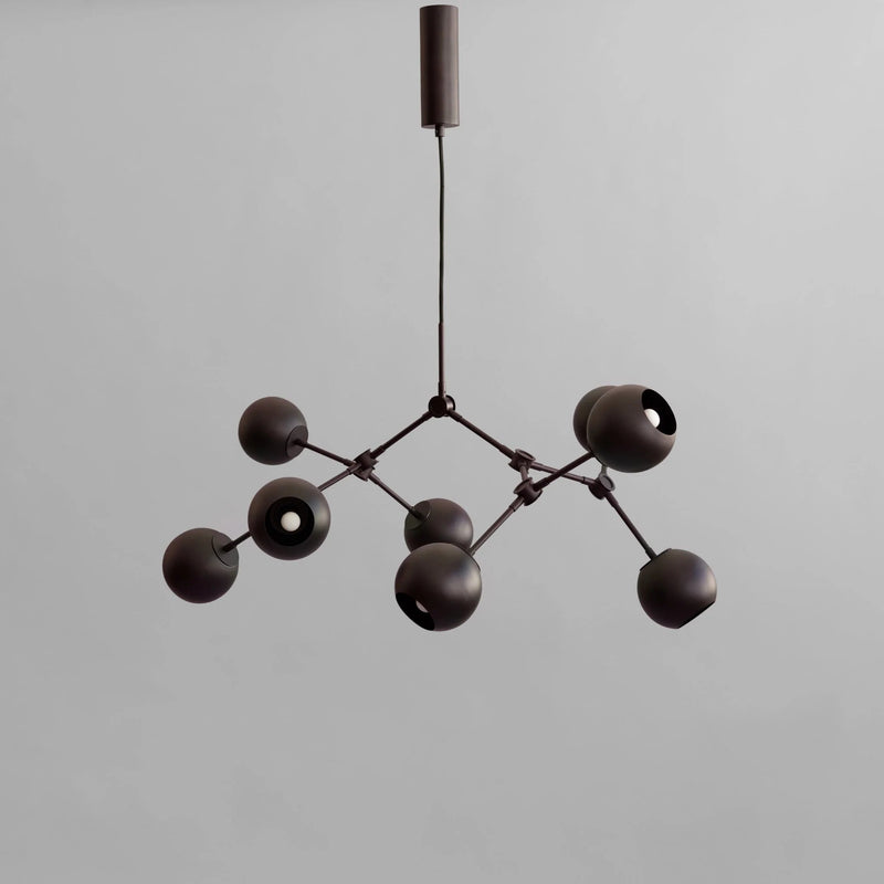 Drop Chandelier Globe - 101 Copenhagen Lighting - Regular - Burned Black - HORNE