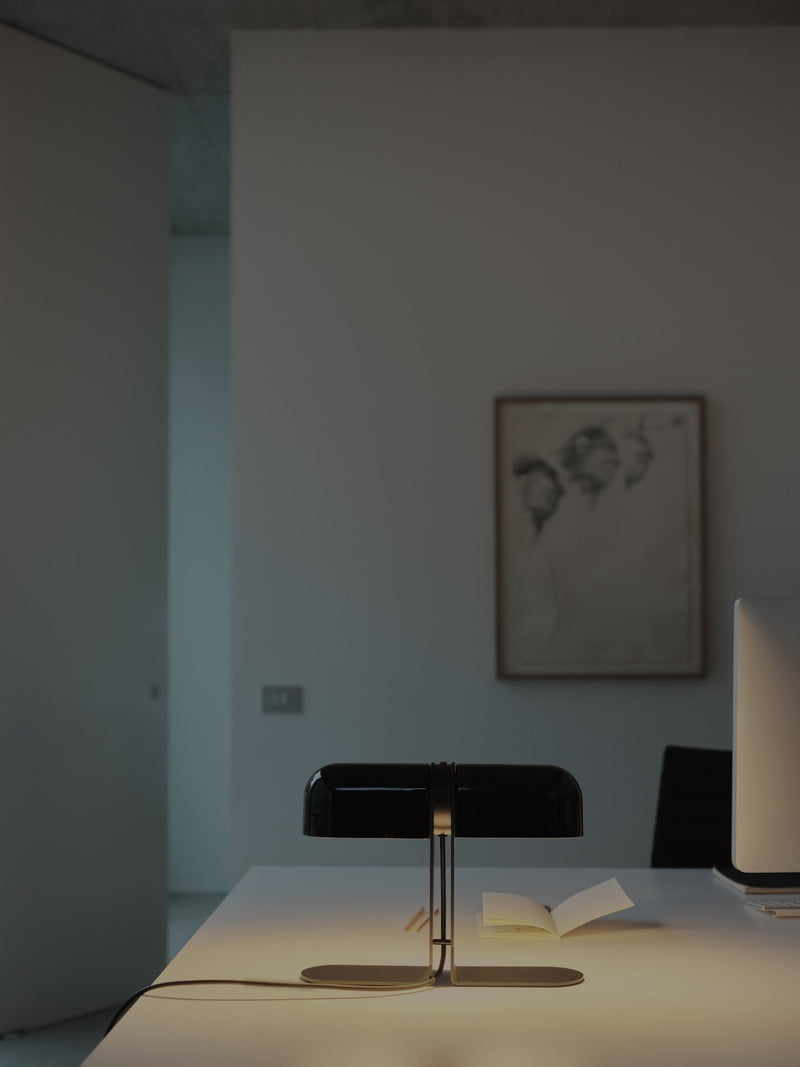 Duo Table Lamp - Santa & Cole - Table + Task - Opaque Black - HORNE