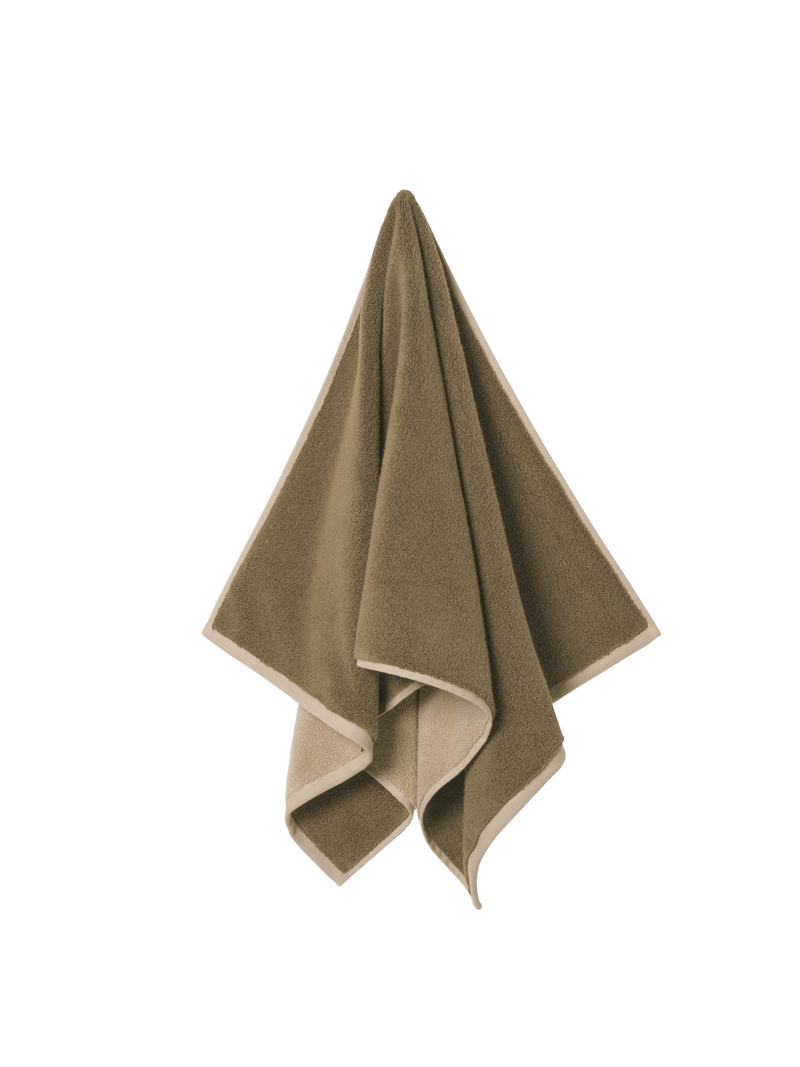 Ekko Bath Towel - Ferm Living - Cashmere/Off - white - HORNE