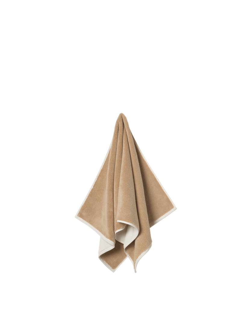 Ekko Hand Towel - Ferm Living - Cashmere/Off - white - HORNE