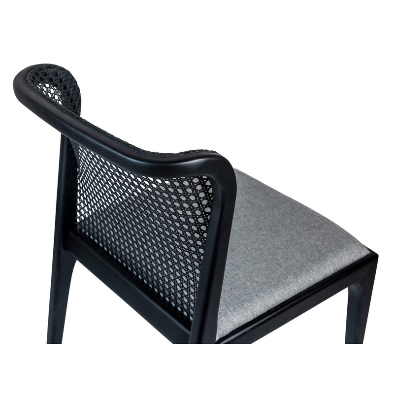 Eloa Cane Side Chair - Urbia Chairs - Essence Grey Ebano - HORNE