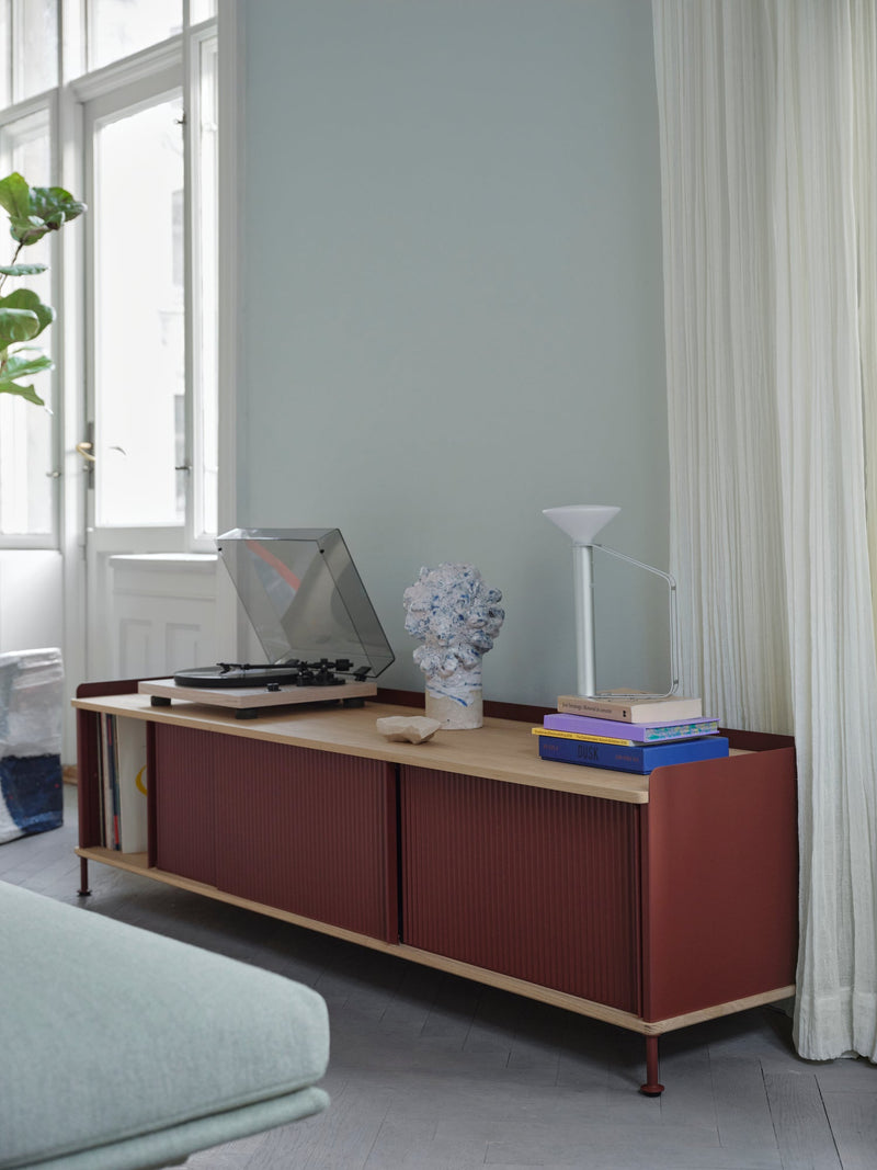 Enfold Sideboard - Low - 3 shelves - Muuto Sideboards + Cabinets - Black/Anthracite Black - HORNE
