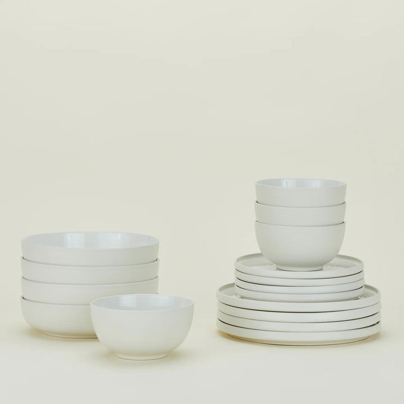 Essential Dinnerware - 16 Piece Set - Hawkins New York Dinnerware - Bone - HORNE