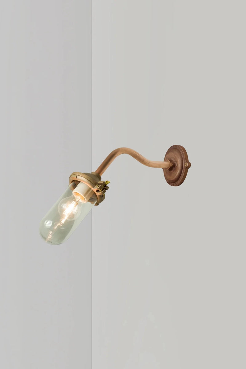 Exterior Bracket Light - Canted - Davey Lighting Outdoor Lights - Bronze - Frosted - HORNE