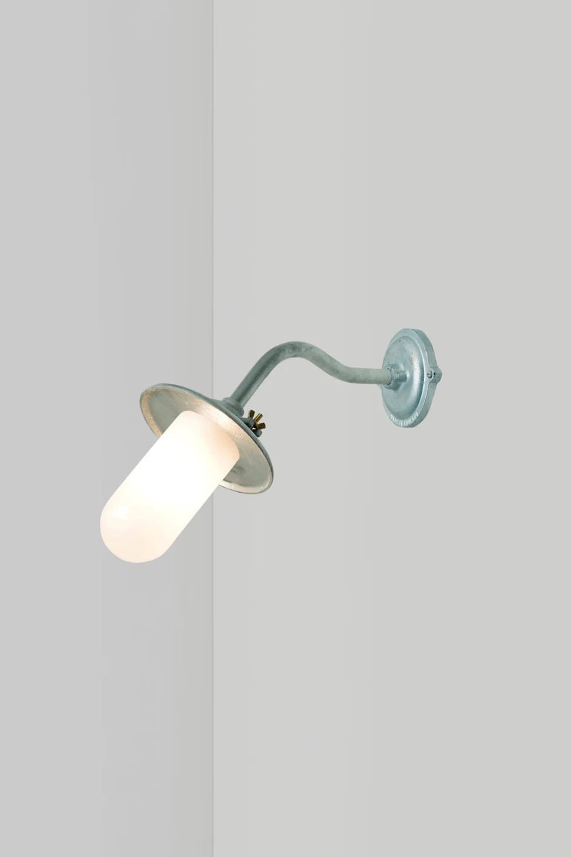 Exterior Bracket Light - Canted with Shade - Davey Lighting Outdoor Lights - Bronze - Frosted - HORNE