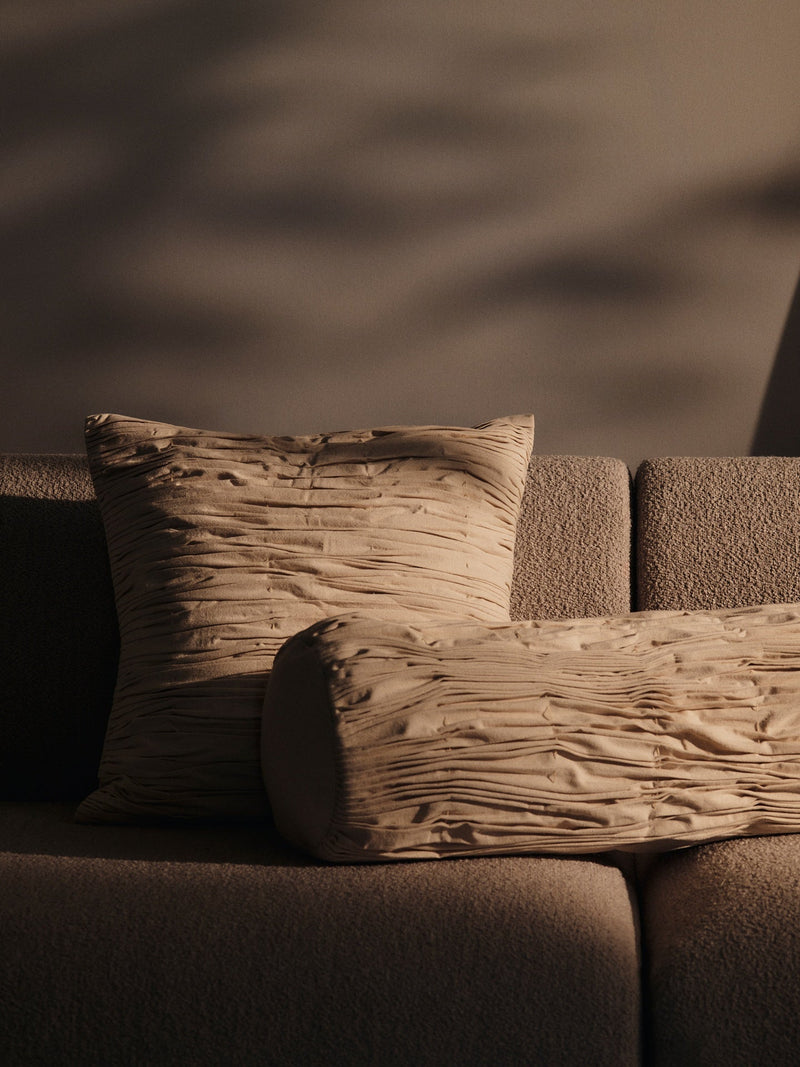 Falda Smocked Bolster Cushion - Ferm Living Chair & Sofa Cushions - HORNE