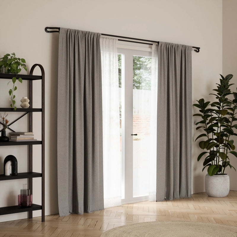Midnight Blackout Double Curtain Rod