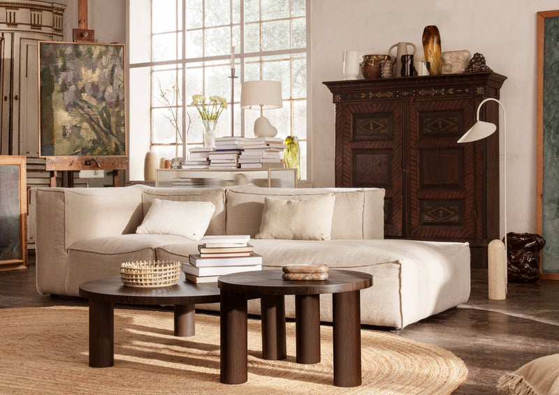 Catena Sofa Open End Left - L300 - Ferm Living Sofas - Cotton Linen - Natural - HORNE