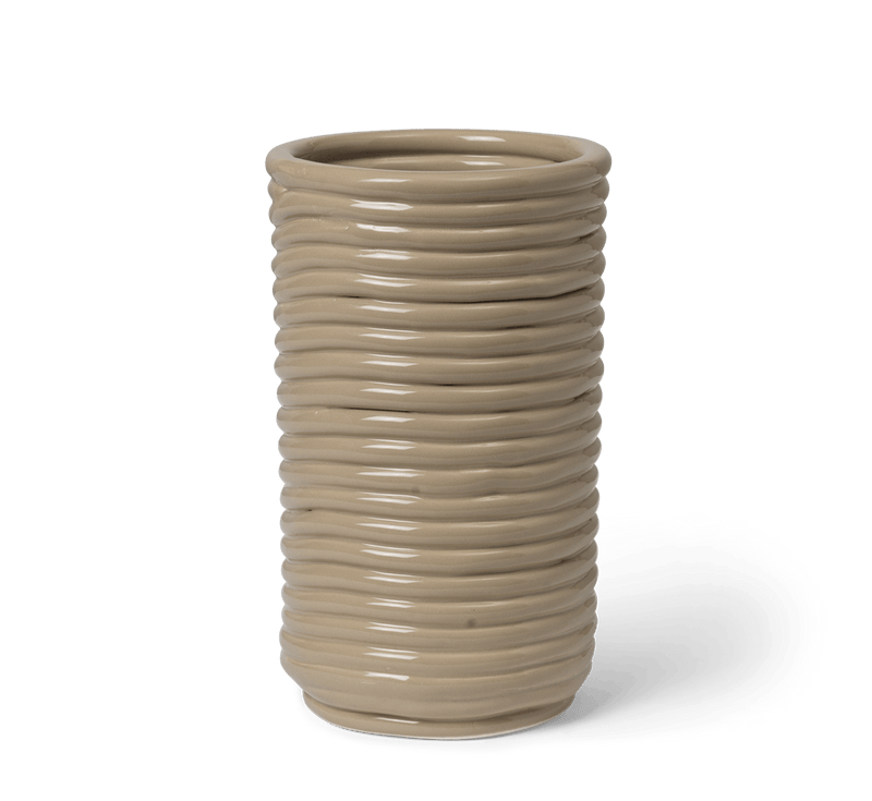 Corduroy Vase - Ferm Living - Vases - Carob Brown - HORNE
