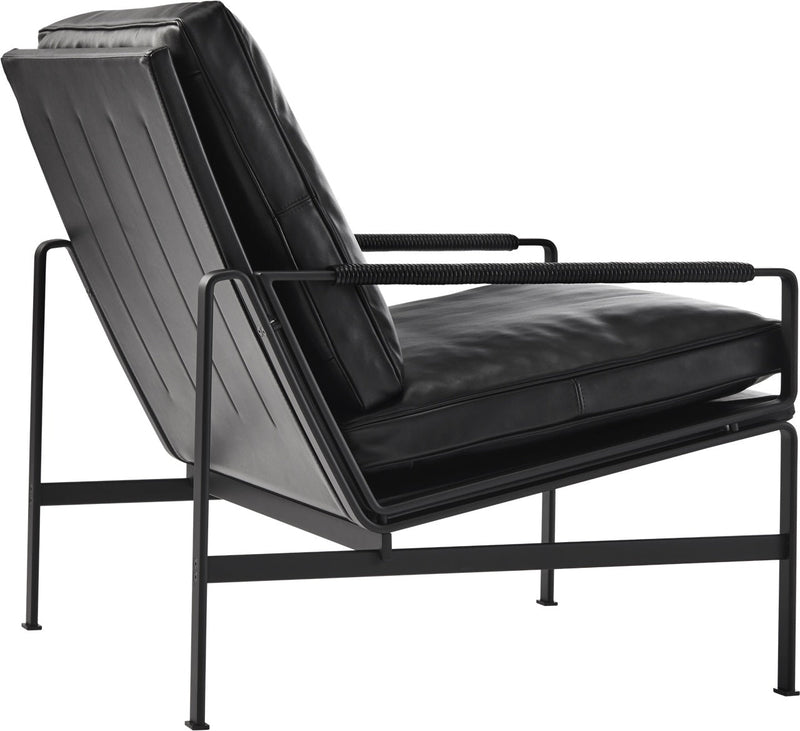 FK 6720 Easy Chair - Lange Production Chairs - Stainless Steel - Natural - Black - HORNE
