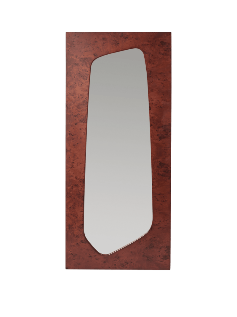 Folia Mirror - H135 - Ferm Living Mirrors - Dark Stained Burl - HORNE