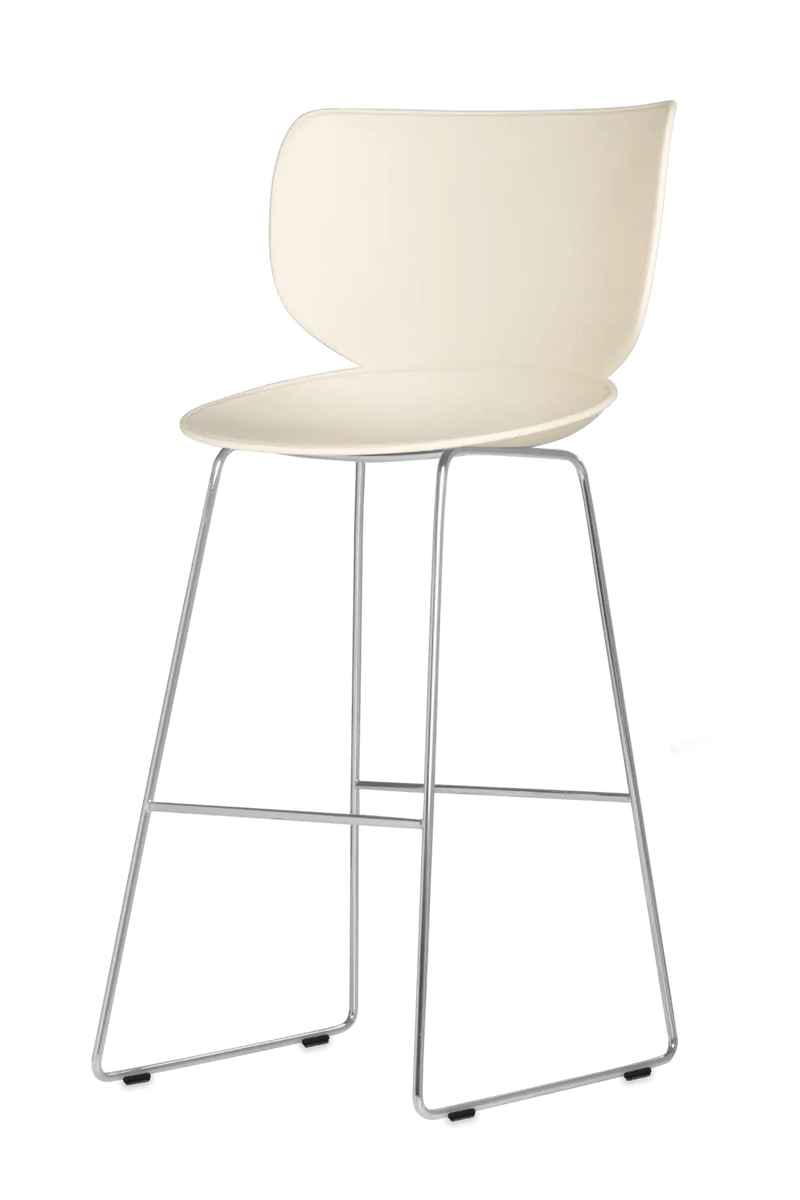 Hana Bar Stool Un - Upholstered Set of 2 - Moooi Stools + Benches + Ottomans - Black - Black - High - HORNE