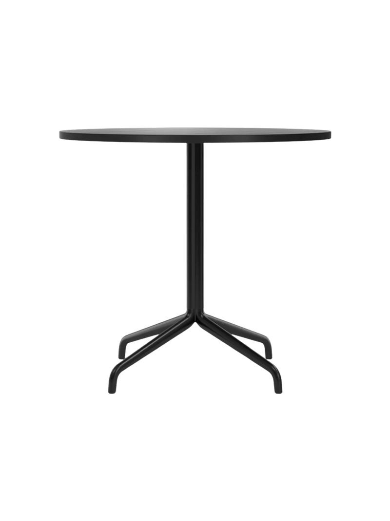 Harbour Column Dining Table - Audo Copenhagen Tables + Desks - Star base - Ø: 23.6 in - Black Oak - HORNE