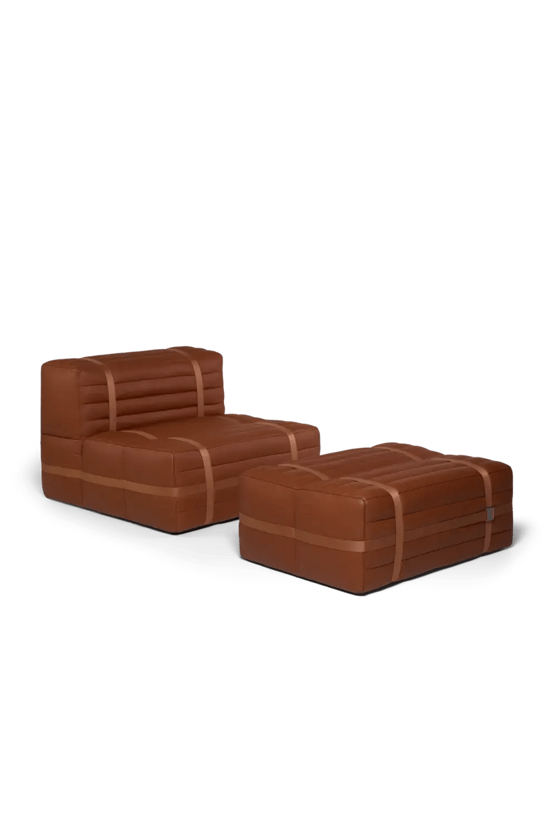 Haybale Lounge Chair with Footstool - Moooi Stools + Benches + Ottomans - Wabi Sabi - HORNE