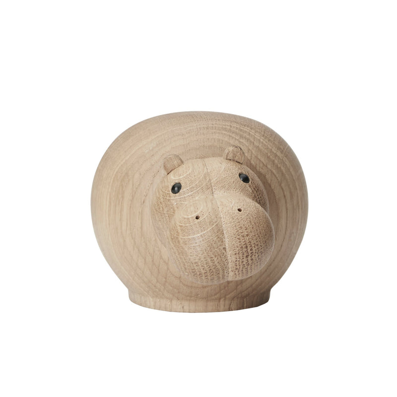 Hibo Hippopotamus - Oak - Woud Art + Objects - Mini - HORNE