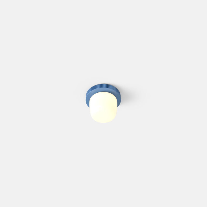 Hoist Flush Mount - No Shade - RBW Lighting - Cream White - Small Glass Diffuser - 2700K (warm white) - HORNE