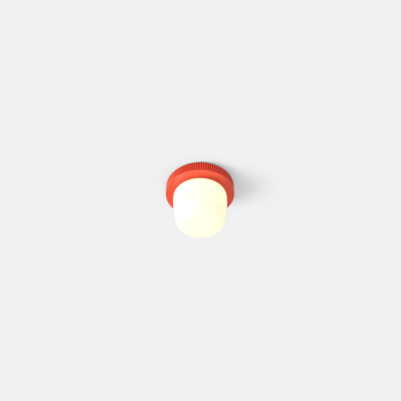 Hoist Flush Mount - No Shade - RBW Lighting - Cream White - Small Glass Diffuser - 2700K (warm white) - HORNE