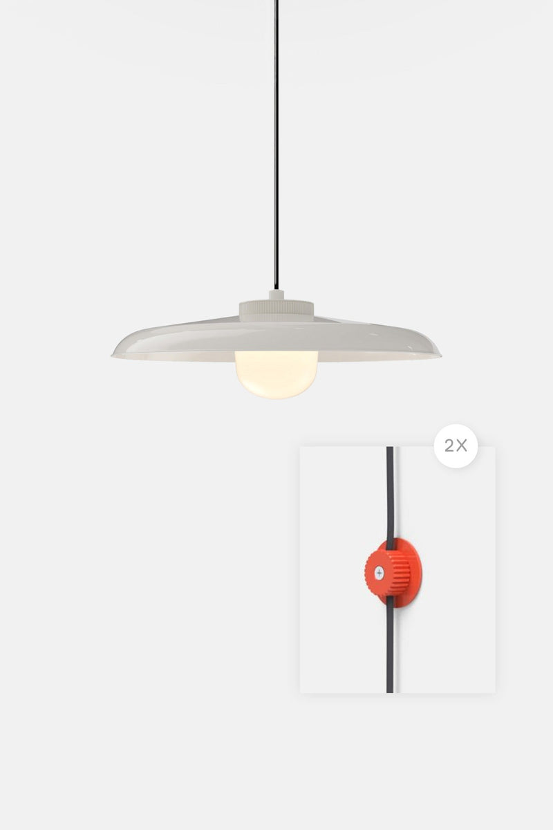 Hoist Pendant Plug - In - Large Glass Diffuser - Large Shade - RBW Lighting - Cream White - Cream White - 2700K (warm white) - HORNE