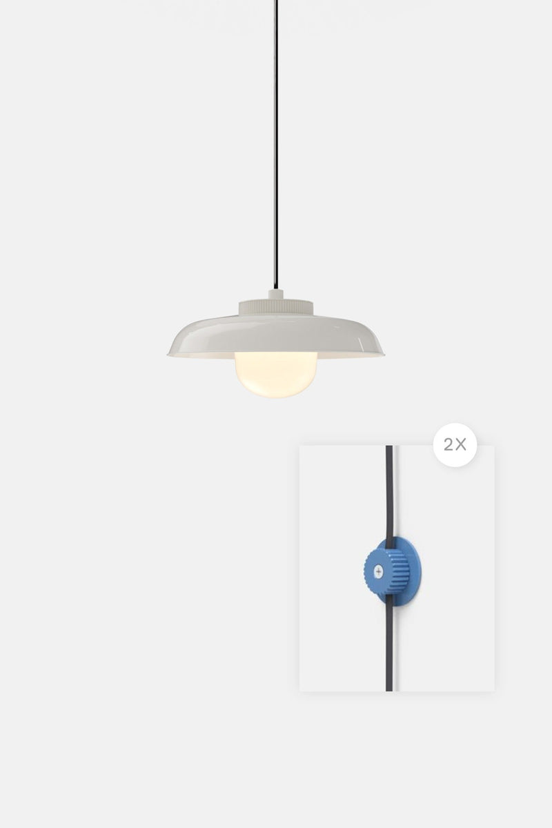 Hoist Pendant Plug - In - Large Glass Diffuser - Medium Shade - RBW Lighting - Cream White - Cream White - 2700K (warm white) - HORNE