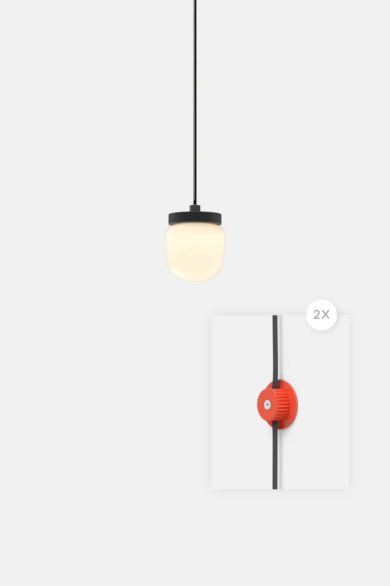 Hoist Pendant Plug - In - Large Glass Diffuser - No Shade - RBW Lighting - Cream White - Cream White - 2700K (warm white) - HORNE