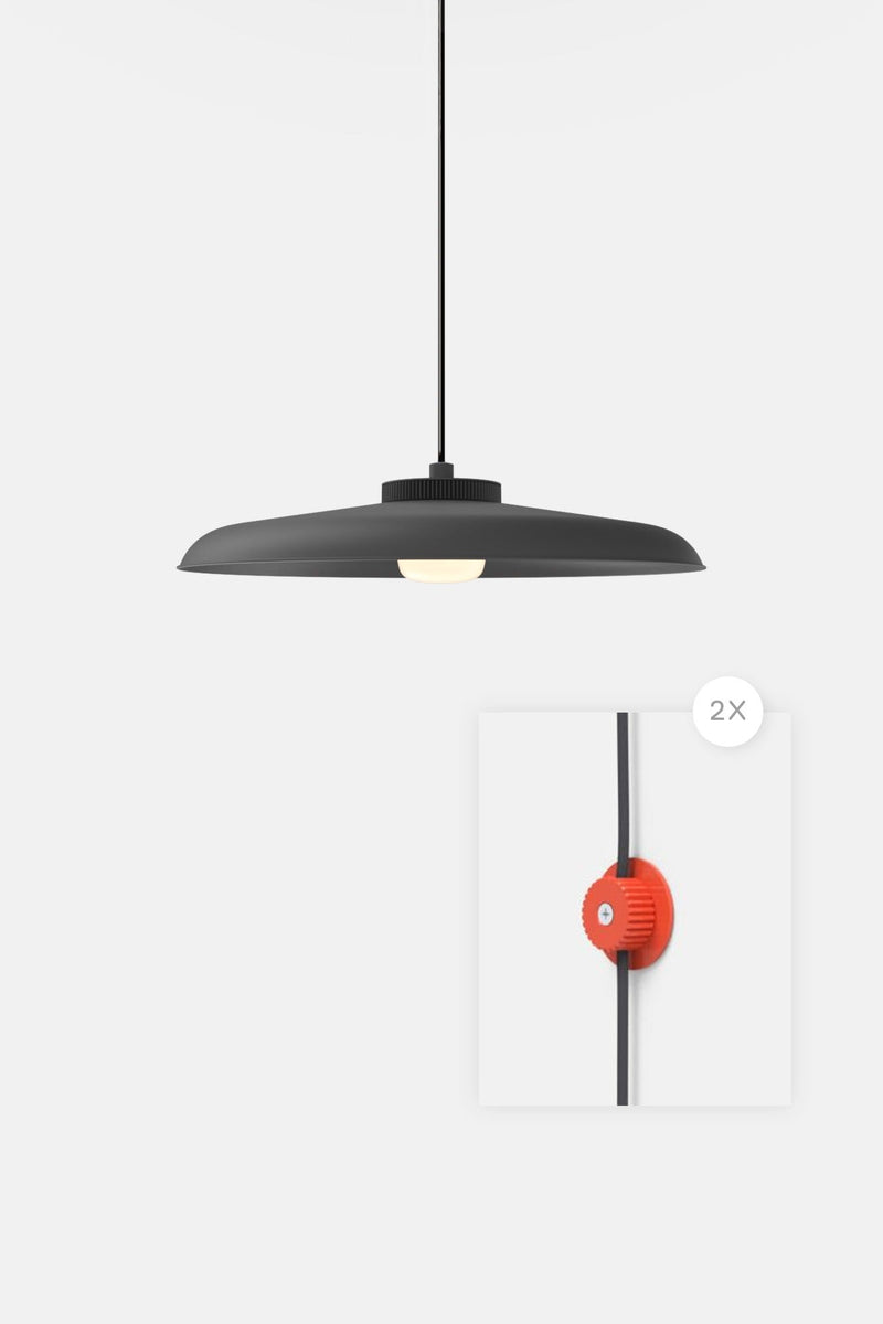 Hoist Pendant Plug - In - Small Glass Diffuser - Large Shade - RBW Lighting - Cream White - Cream White - 2700K (warm white) - HORNE