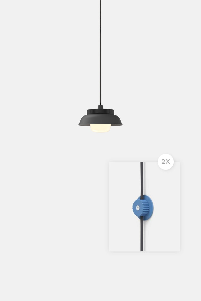 Hoist Pendant Plug - In - Small Glass Diffuser - Small Shade - RBW Lighting - Cream White - Cream White - 2700K (warm white) - HORNE