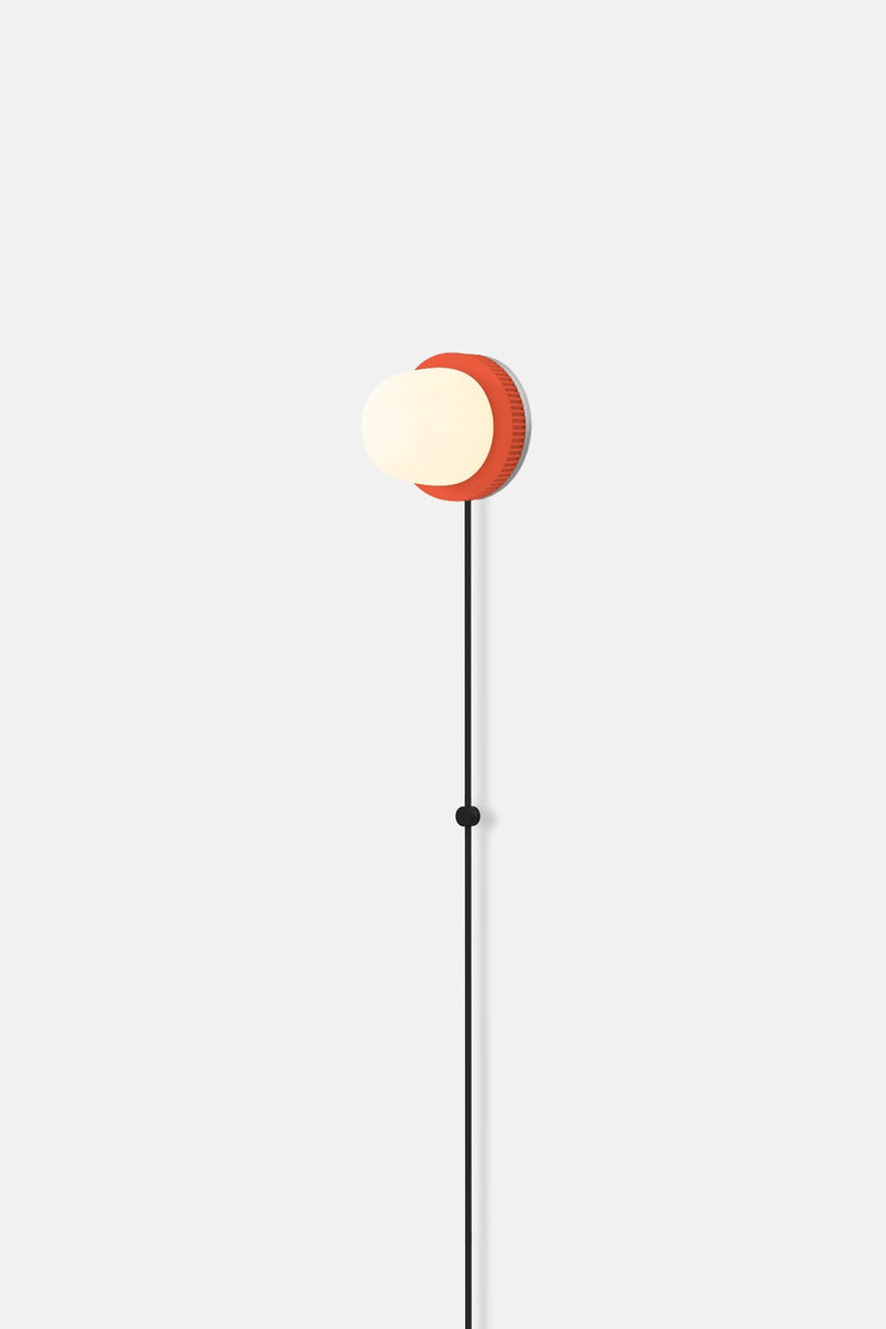 Hoist Sconce Corded - Small Glass Diffuser - No Shade - RBW Lighting - Cream White - Corded Plug - in (Back) / 120V Input - 2700K (warm white) - HORNE