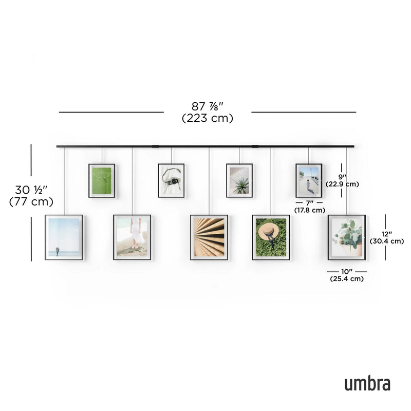 Exhibit Wall Picture Frames - Set of 9