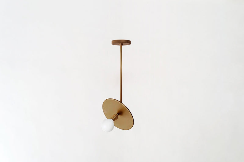 Industrial Pendant - Workstead - Pendants - Small - Hewn Brass - HORNE