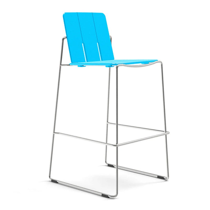 Keene Bar Stool - Loll Designs Outdoor Furniture - Charcoal Grey - Stainless Steel - HORNE