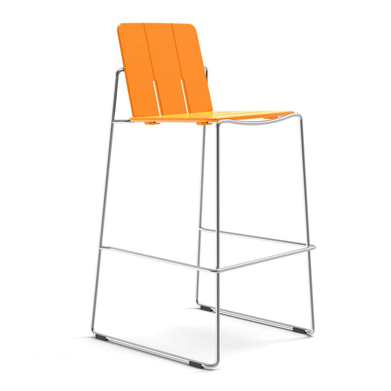 Keene Bar Stool - Loll Designs Outdoor Furniture - Charcoal Grey - Stainless Steel - HORNE