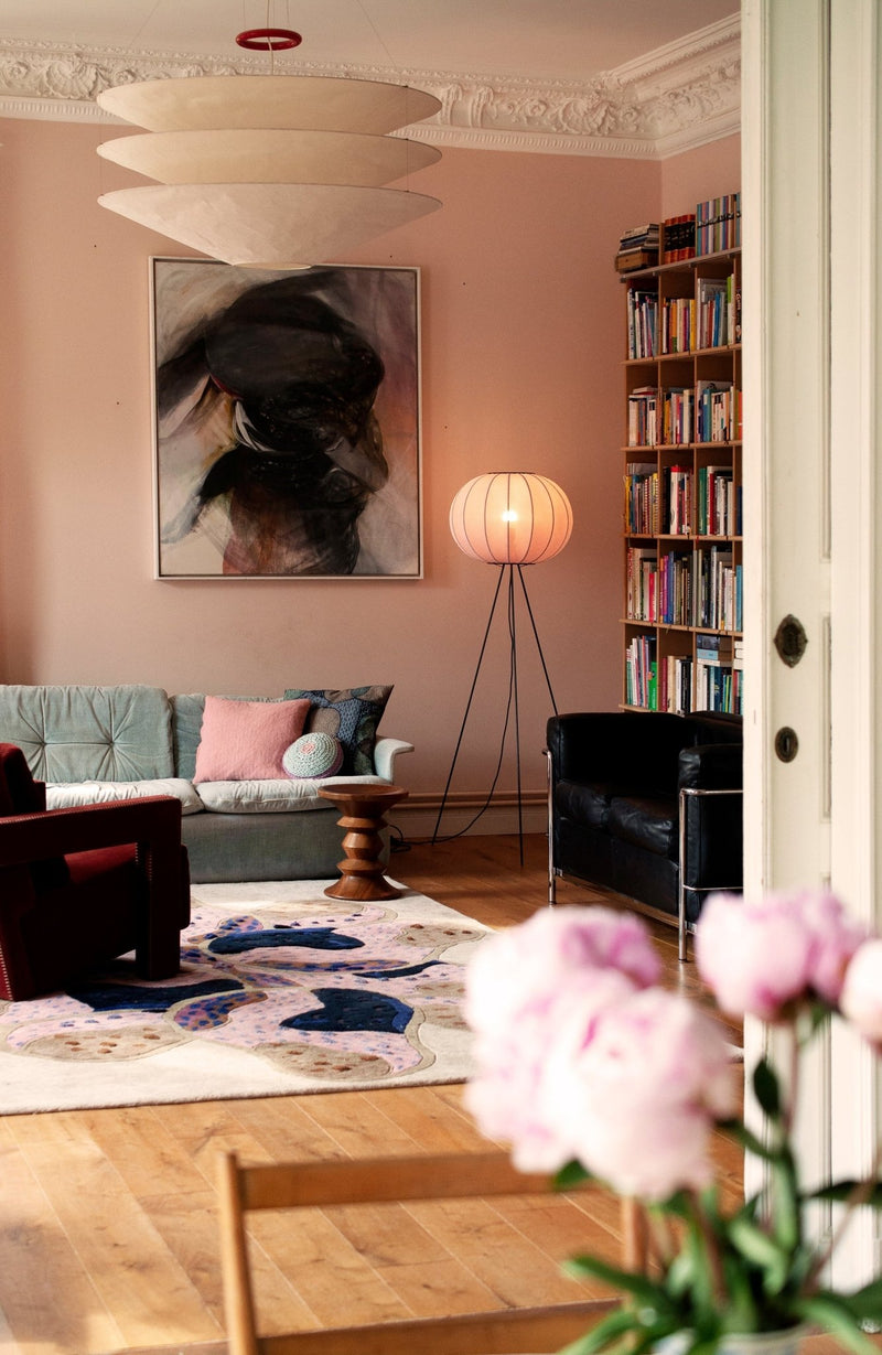 Knit - Wit Floor High Lamp - Made by Hand Floor Lamps - Black - 45 - HORNE