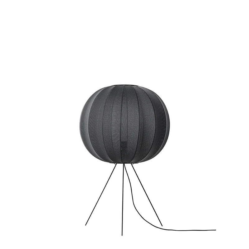Knit - Wit Floor Medium Lamp - Made by Hand Floor Lamps - 60 - Black - HORNE