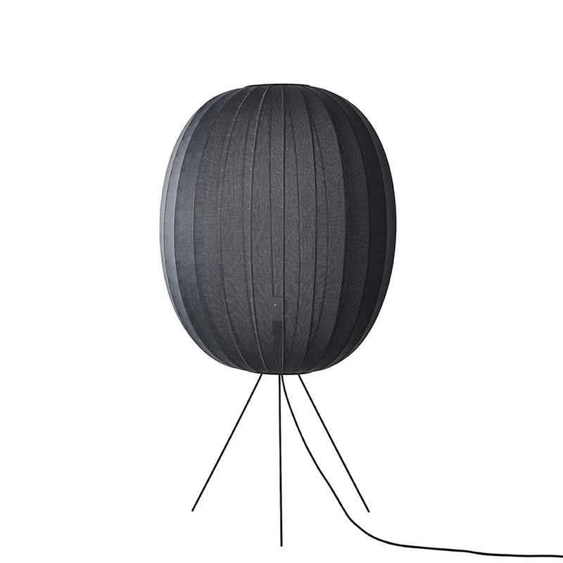 Knit - Wit Floor Medium Lamp - Made by Hand Floor Lamps - 60 - Black - HORNE