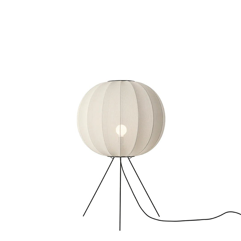 Knit - Wit Floor Medium Lamp - Made by Hand Floor Lamps - 60 - Black - HORNE