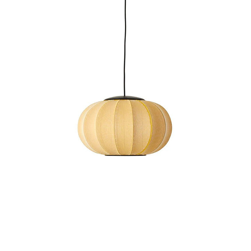 Knit Wit Oval Pendant LED - Made by Hand Pendants - 45 - Black - HORNE