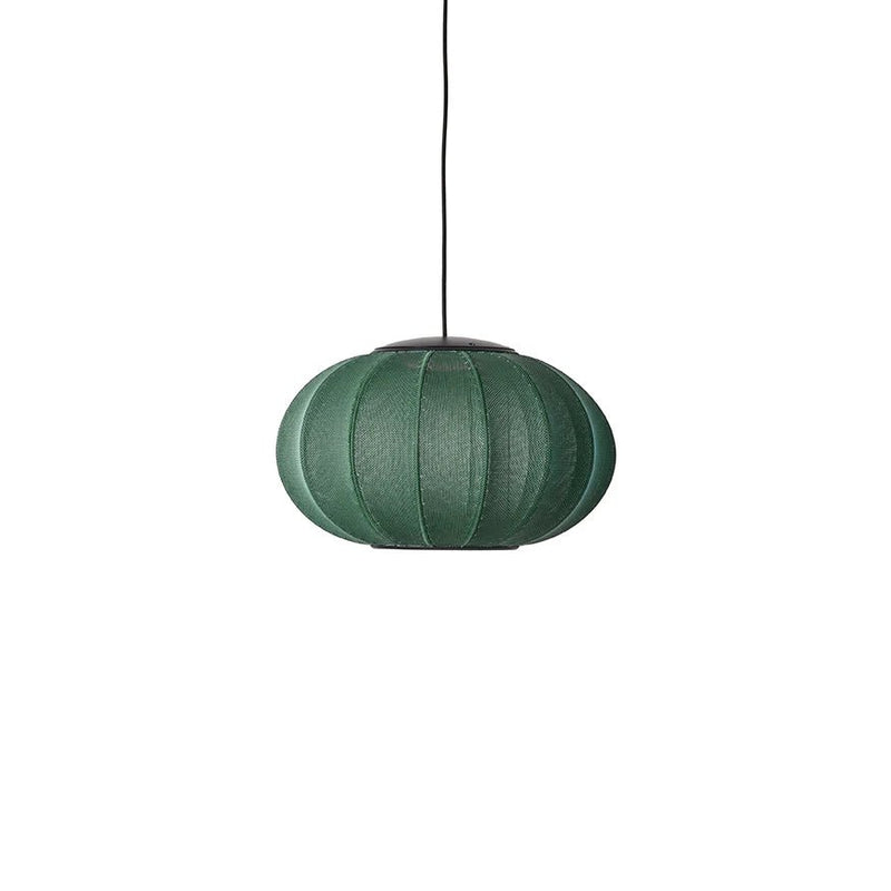 Knit Wit Oval Pendant LED - Made by Hand Pendants - 45 - Black - HORNE