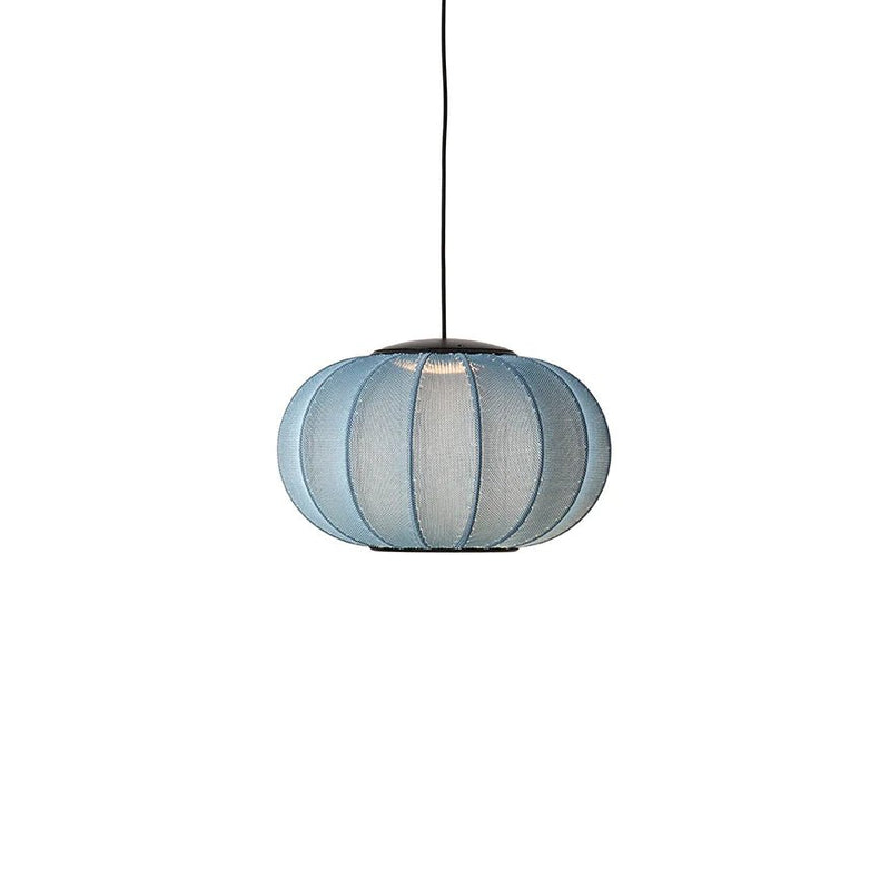 Knit Wit Oval Pendant LED - Made by Hand Pendants - 45 - Black - HORNE