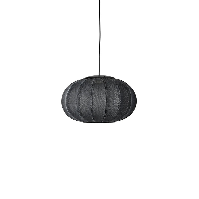 Knit Wit Oval Pendant LED - Made by Hand Pendants - 45 - Black - HORNE