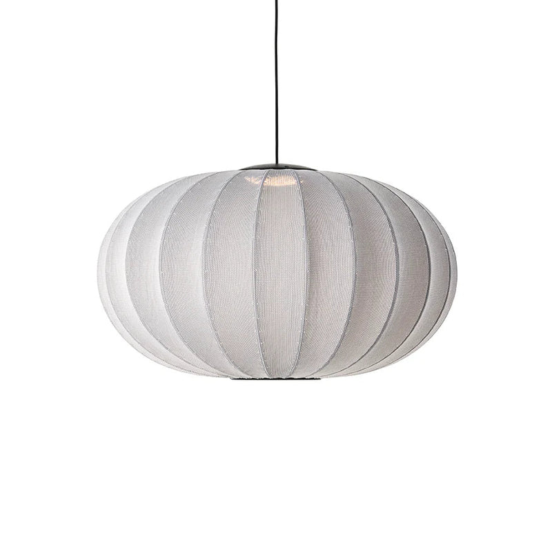 Knit Wit Oval Pendant LED - Made by Hand Pendants - 45 - Black - HORNE