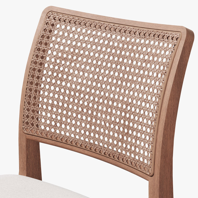 Larissa Cane Side Chair - Urbia Chairs - Harvest Jute Ebano - HORNE