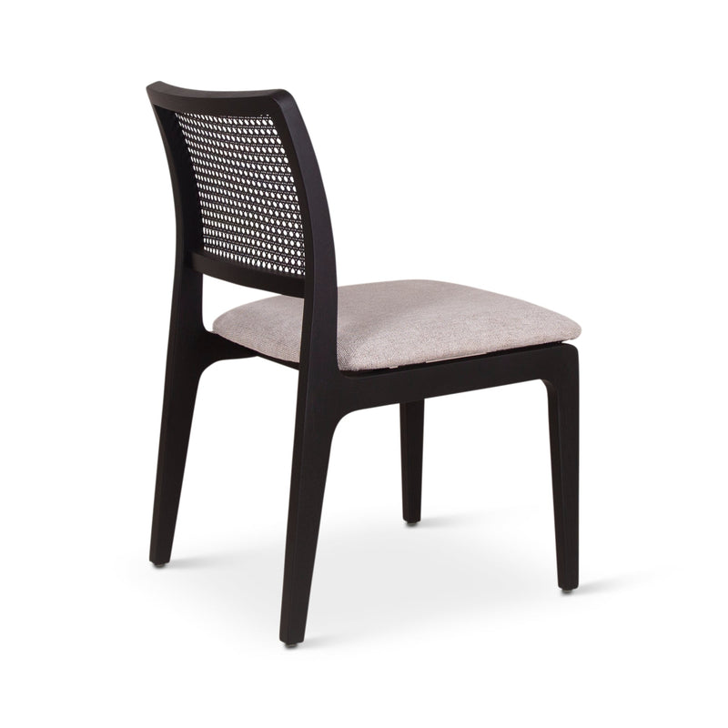 Larissa Cane Side Chair - Urbia Chairs - Harvest Jute Ebano - HORNE