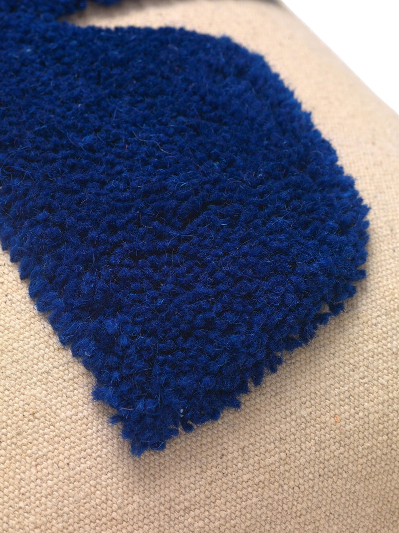 Lay Cushion - Rectangular - Ferm Living - Bedding + Pillows - Sand/ Bright Blue - HORNE