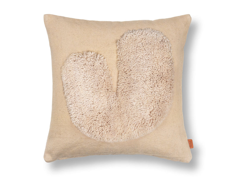 Lay Cushion - Square - Ferm Living - Bedding + Pillows - Sand/ Dark Brown - HORNE
