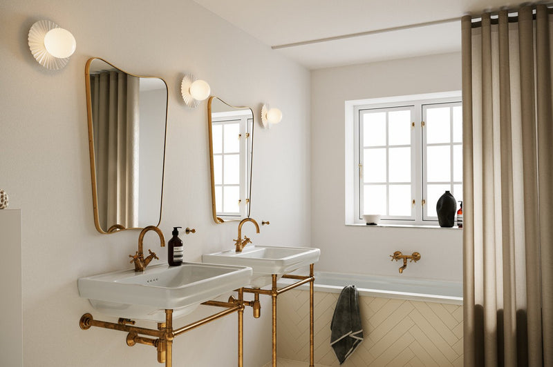 Liila Muuse Wall/Ceiling Lamp - Nuura Wall/Ceiling Lights - Small - Nordic Gold / Opal - HORNE
