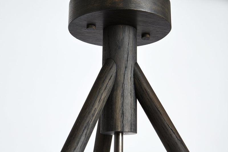 Lodge Chandelier Three - Workstead - Chandeliers - Natural Oak - Hewn Brass - HORNE