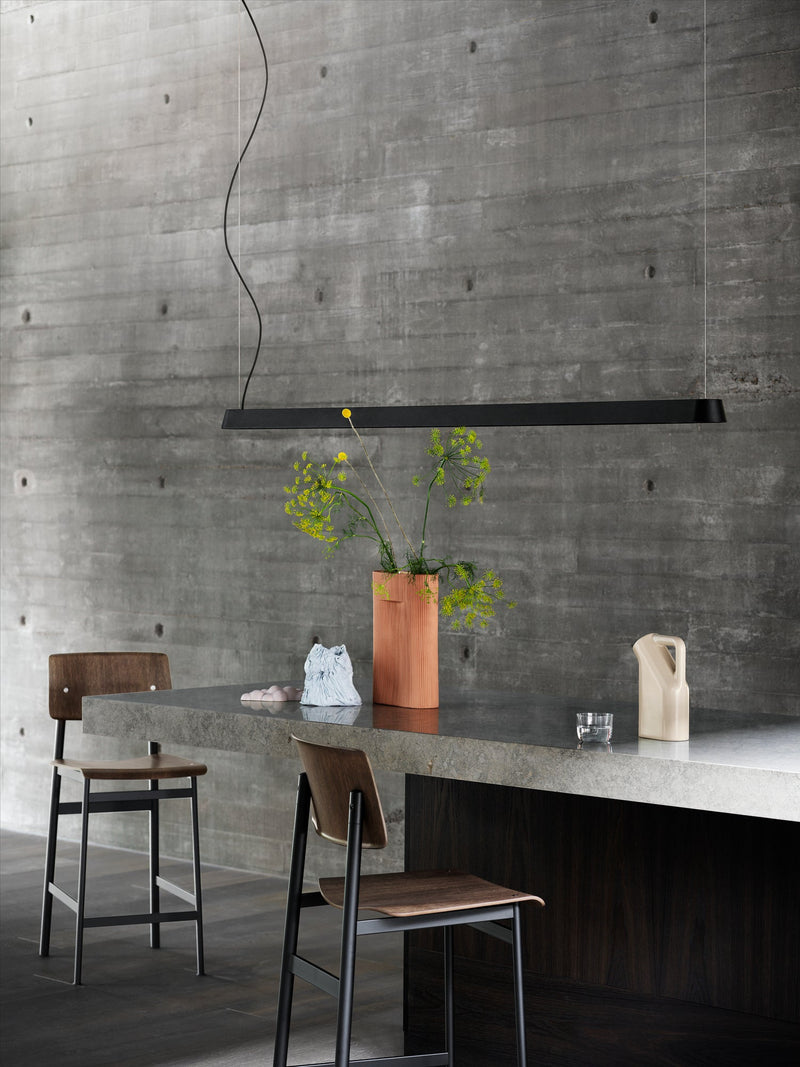 Loft Counter & Bar Stool - Muuto Stools + Benches + Ottomans - Counter Height - Black Frame & Black Seat - HORNE
