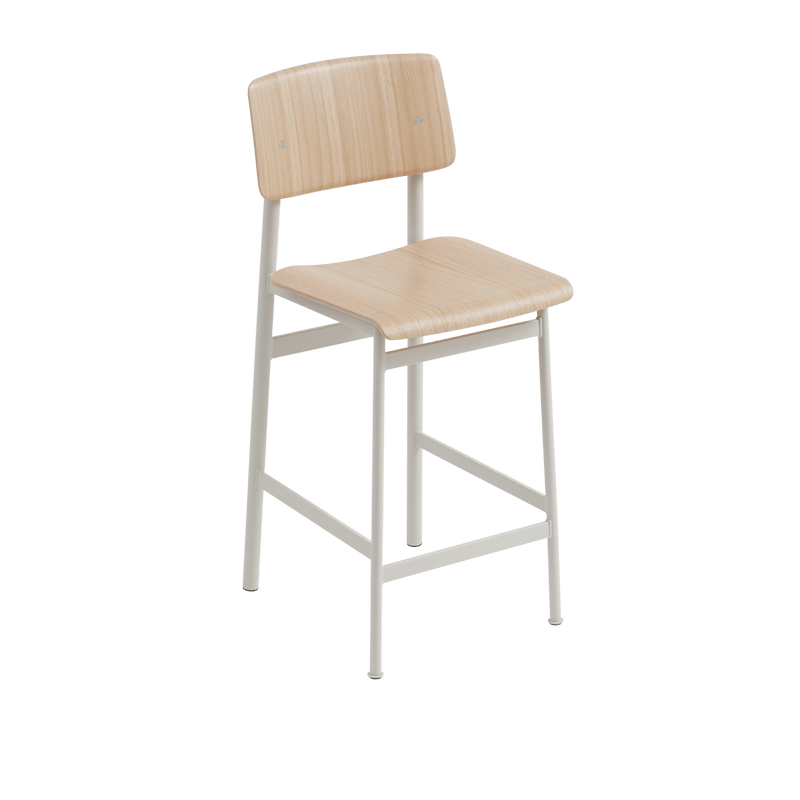 Loft Counter & Bar Stool - Muuto Stools + Benches + Ottomans - Counter Height - Black Frame & Black Seat - HORNE