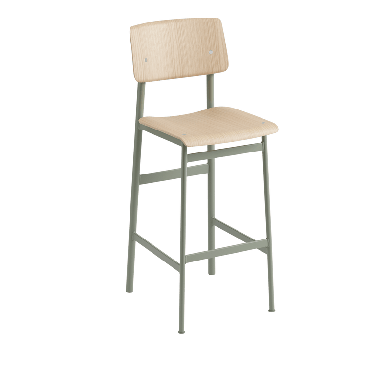 Loft Counter & Bar Stool - Muuto Stools + Benches + Ottomans - Counter Height - Black Frame & Black Seat - HORNE