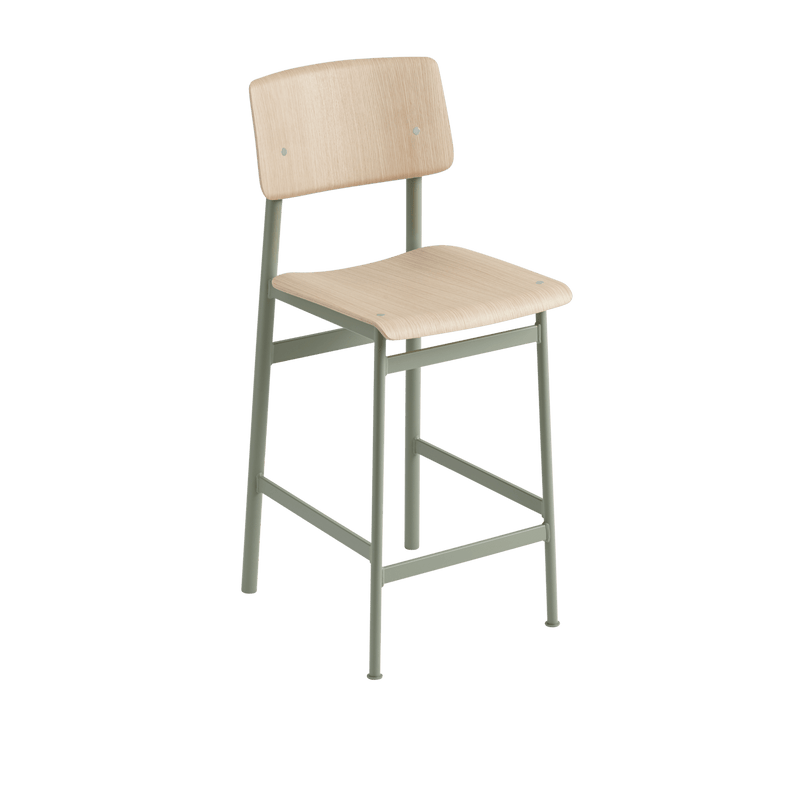 Loft Counter & Bar Stool - Muuto Stools + Benches + Ottomans - Counter Height - Black Frame & Black Seat - HORNE